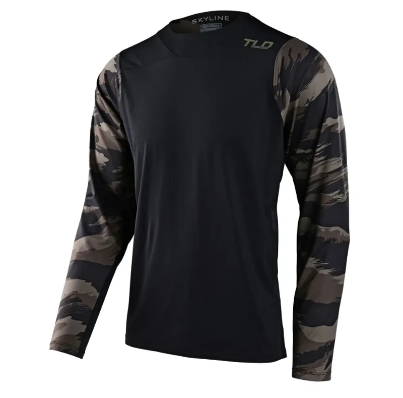 Troy Lee Designs Skyline Chill Long Sleeve Jersey Hideout  Black